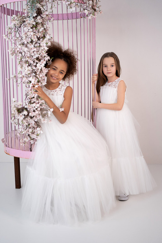 Sukienka dla dziewczynki Mari biała