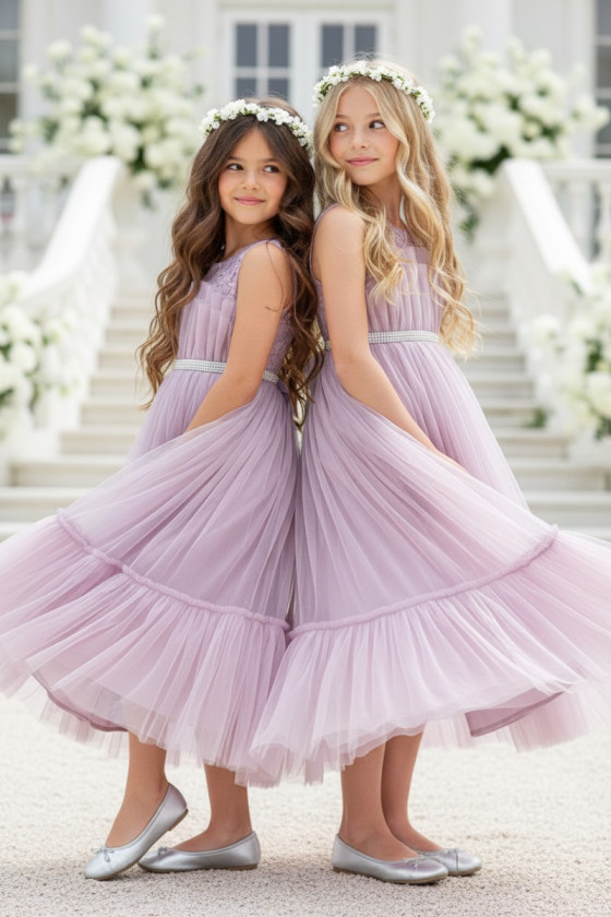 Sukienka dla dziewczynki Mari lilak