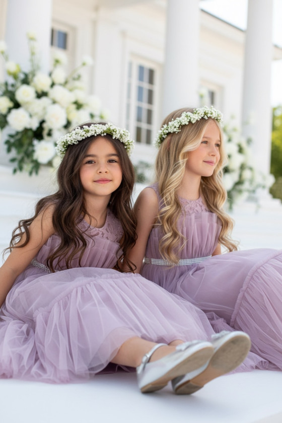 Sukienka dla dziewczynki Mari lilak