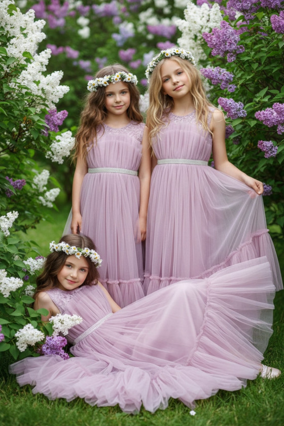 Sukienka dla dziewczynki Mari lilak