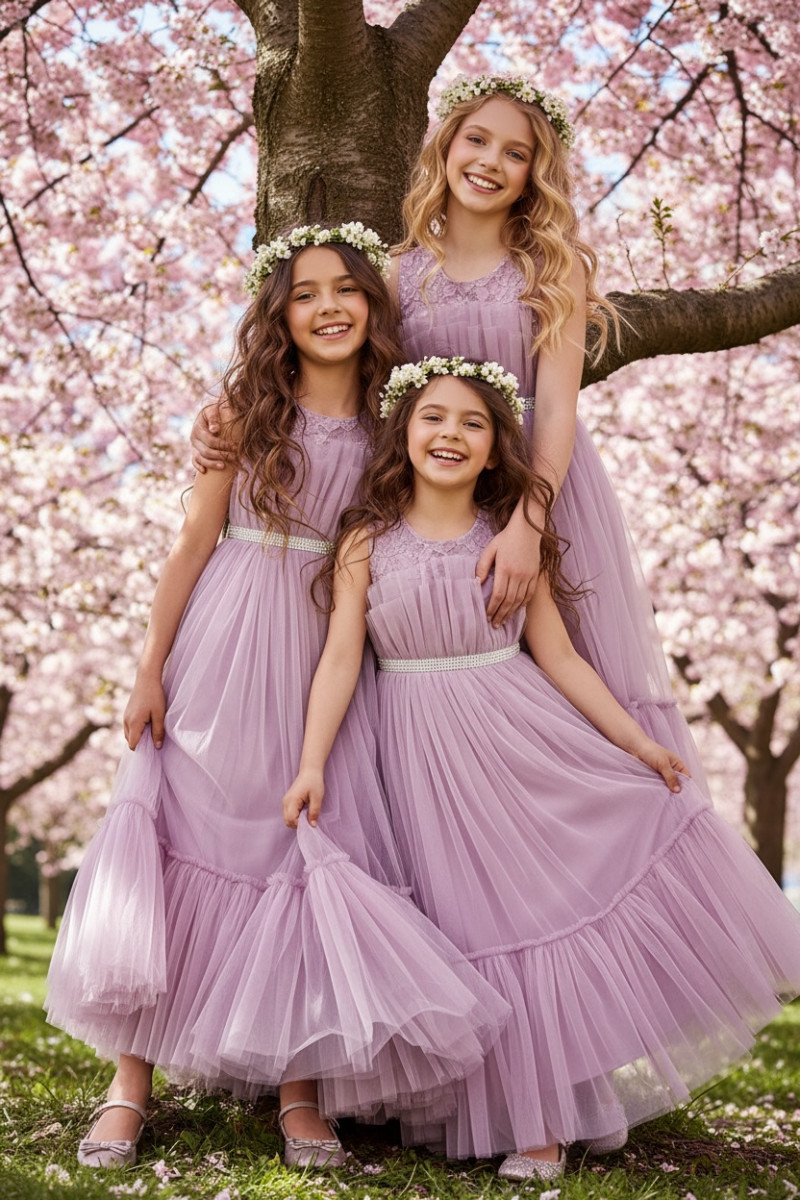 Sukienka dla dziewczynki Mari lilak