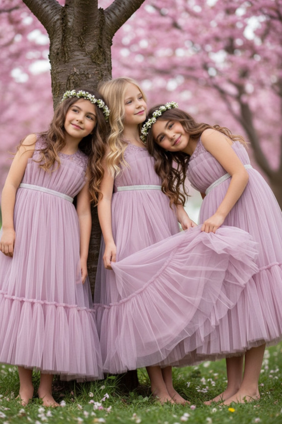 Sukienka dla dziewczynki Mari lilak