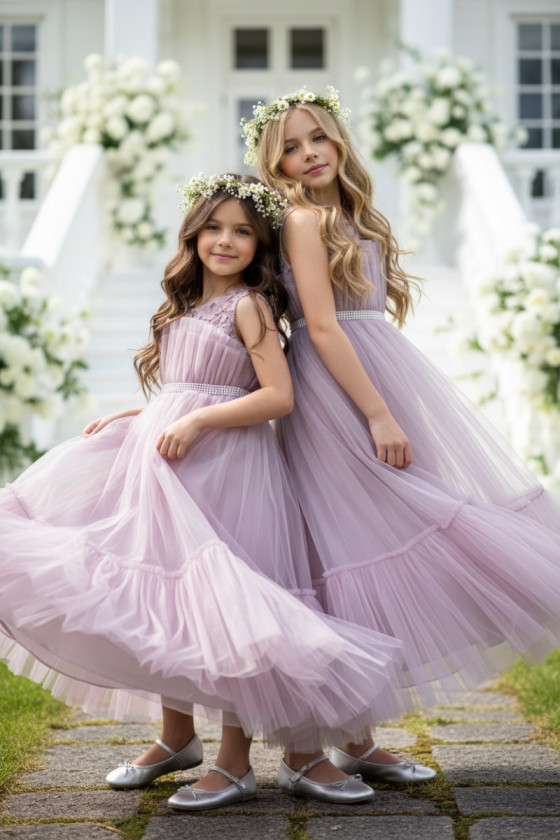 Sukienka dla dziewczynki Mari lilak