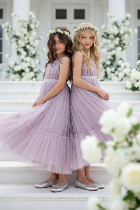 Sukienka dla dziewczynki Mari lilak