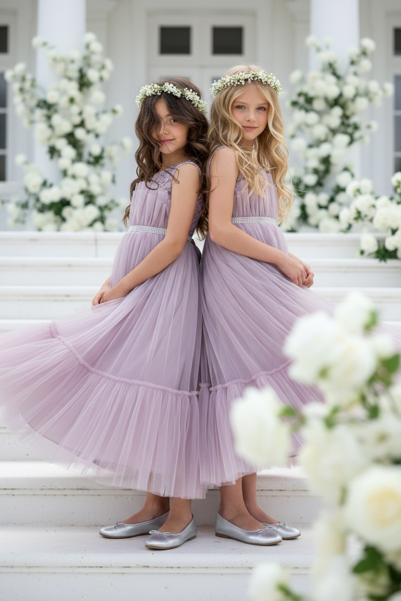 Sukienka dla dziewczynki Mari lilak