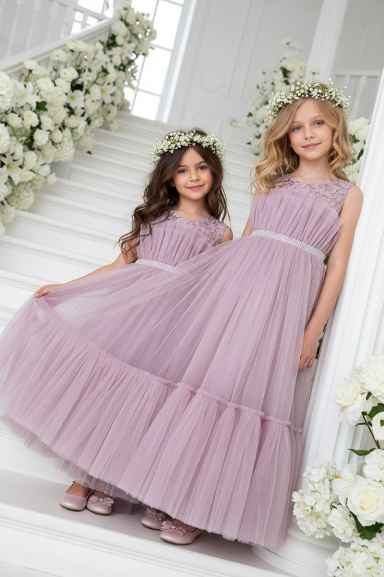 Sukienka dla dziewczynki Mari lilak