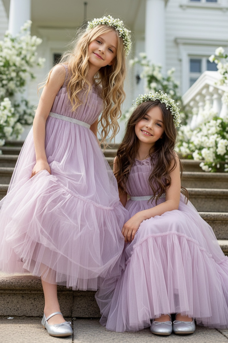 Sukienka dla dziewczynki Mari lilak