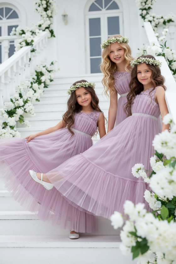 Sukienka dla dziewczynki Mari lilak