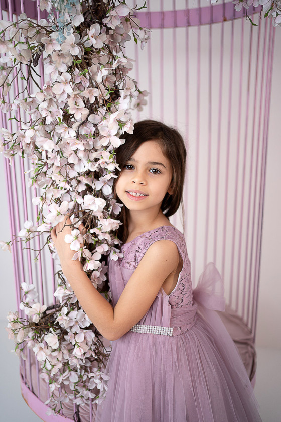 Sukienka dla dziewczynki Mari lilak