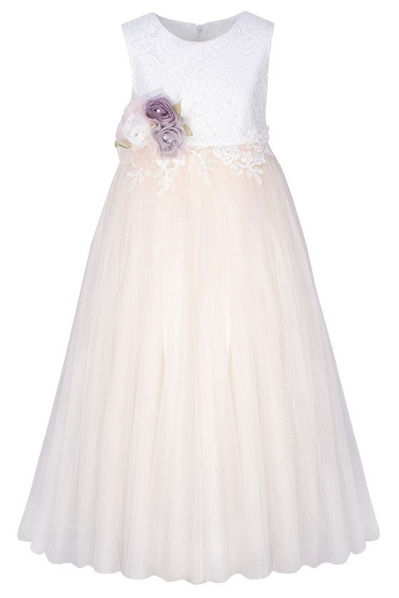 Sukienka dla dziewczynki Wiktoria delikatna morelka