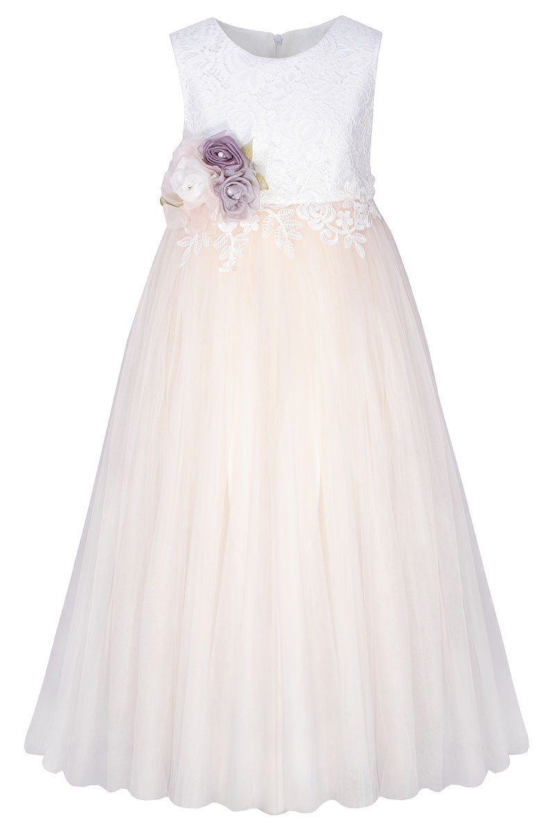 Sukienka dla dziewczynki Wiktoria delikatna morelka