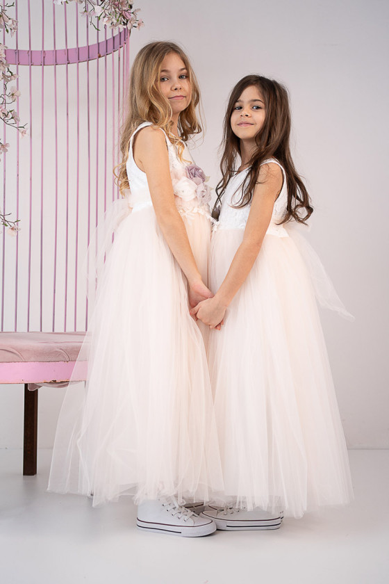 Sukienka dla dziewczynki Wiktoria delikatna morelka