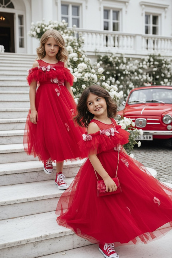 Sukienka z torebką Rossy czerwona