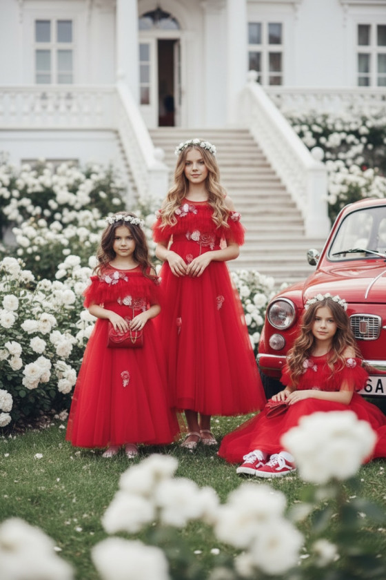 Sukienka z torebką Rossy czerwona