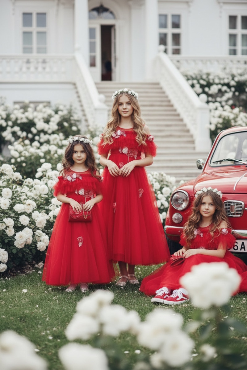 Sukienka z torebką Rossy czerwona