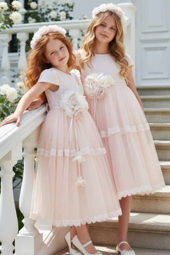 Sukienka z opaską Princesska morelka