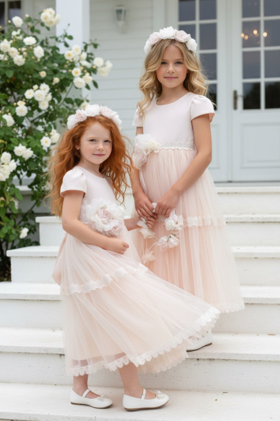 Sukienka z opaską Princesska morelka