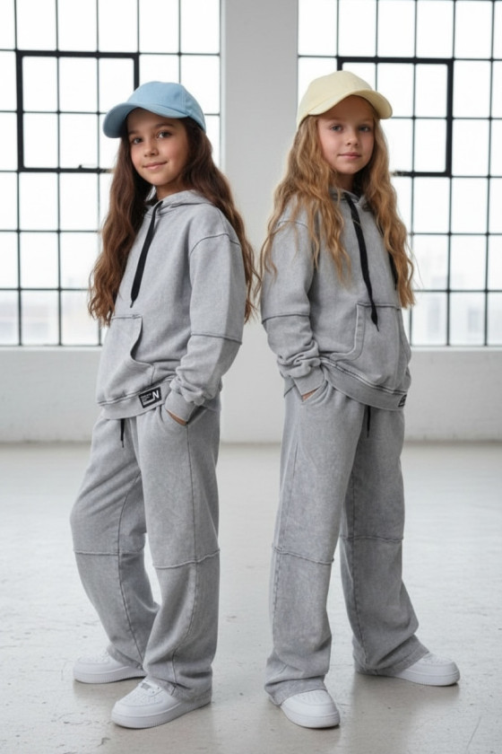 Komplet bluza i spodnie Energy Flow jasny szary