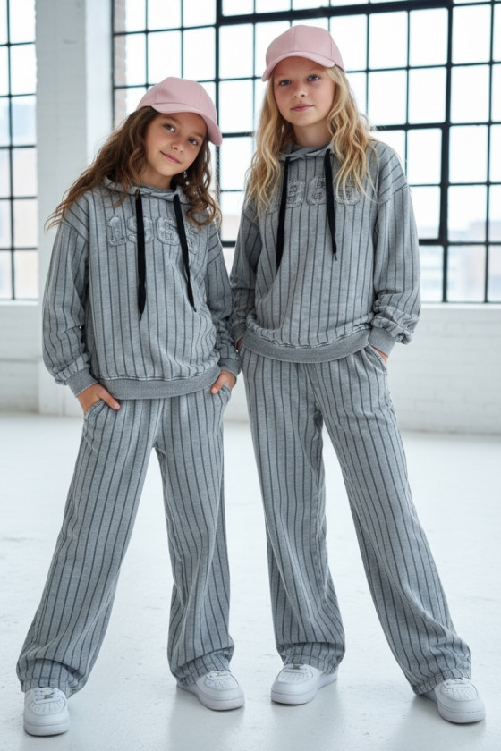 Komplet bluza i spodnie Grey Paski