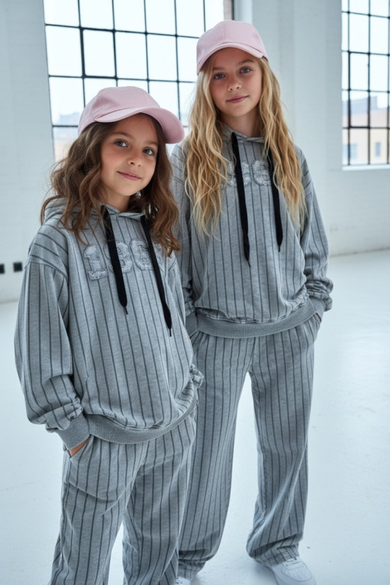 Komplet bluza i spodnie Grey Paski