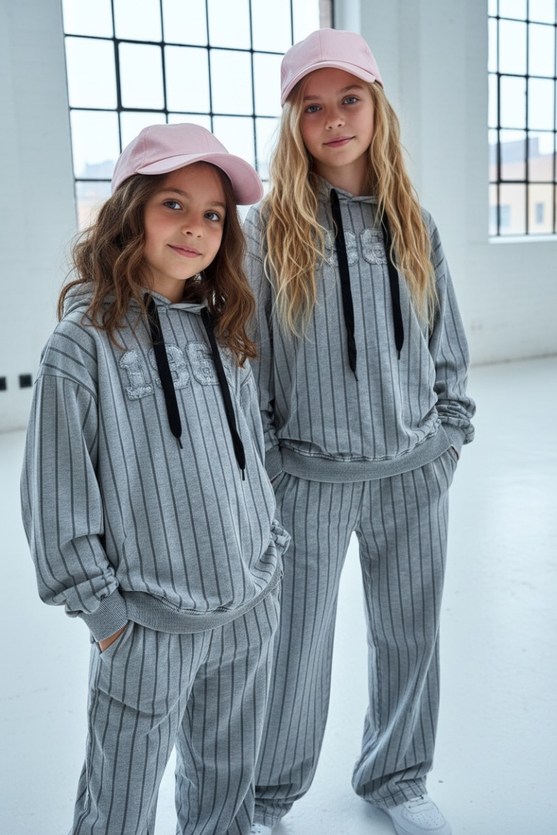 Komplet bluza i spodnie Grey Paski