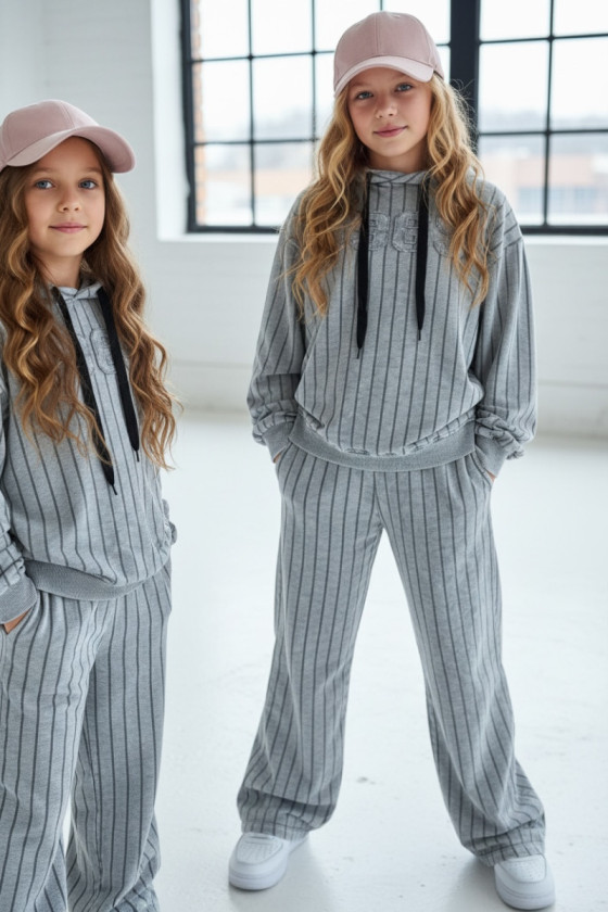 Komplet bluza i spodnie Grey Paski