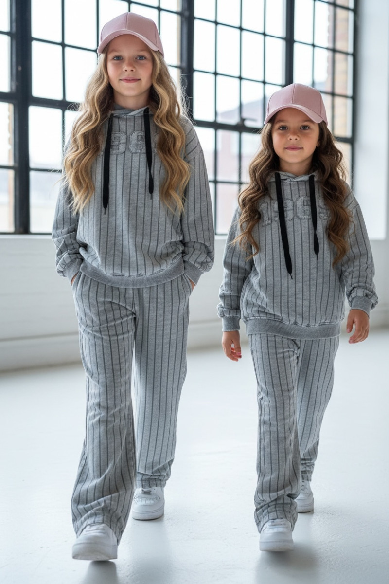 Komplet bluza i spodnie Grey Paski