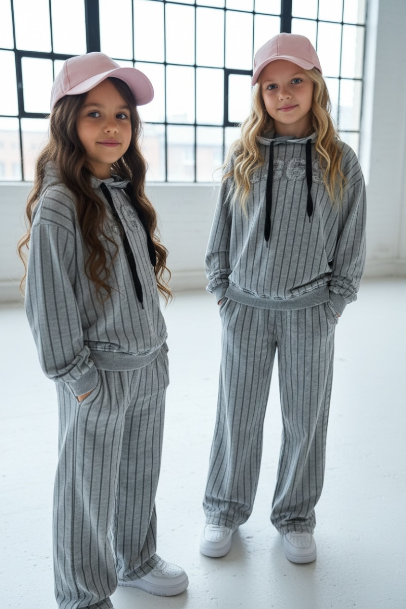 Komplet bluza i spodnie Grey Paski