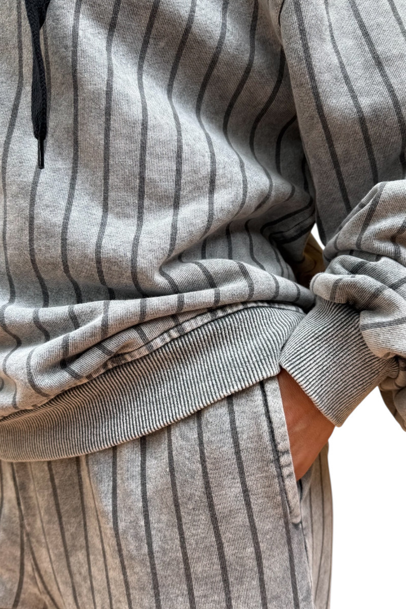 Komplet bluza i spodnie Grey Paski