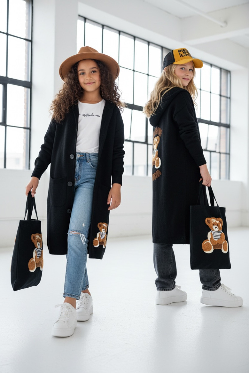 Kardigan 2w1 z torebką Hug Me