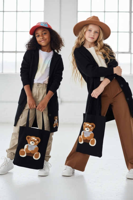 Kardigan 2w1 z torebką Hug Me