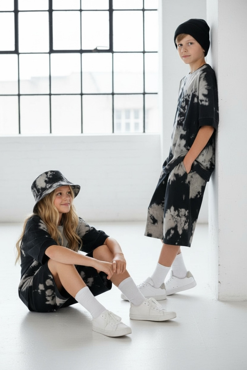 Komplet unisex Tie dye bluzka i spodenki