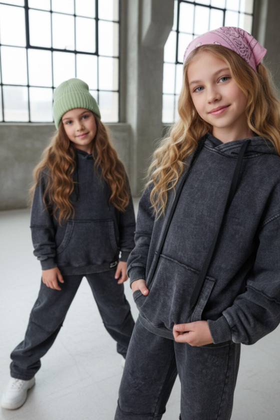 Komplet bluza i spodnie Energy Flow ciemny grafit