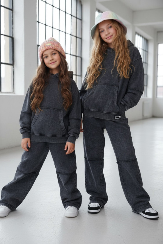 Komplet bluza i spodnie Energy Flow ciemny grafit