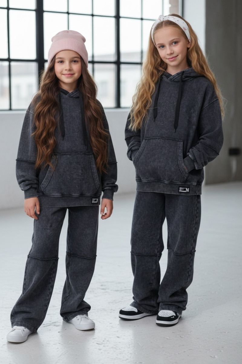 Komplet bluza i spodnie Energy Flow ciemny grafit