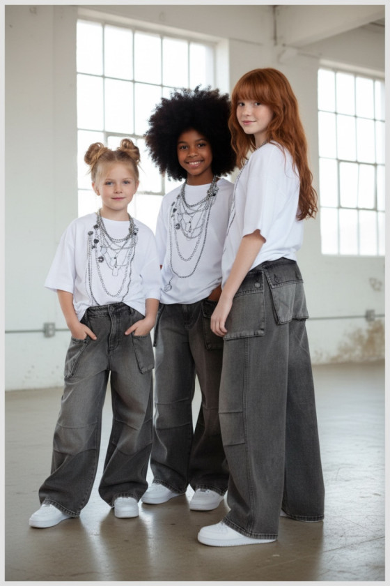 Spodnie jeans Pocet grafit