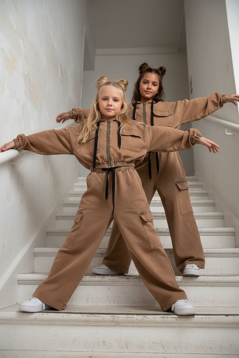 Komplet dla dziewczynki Melisa brąz