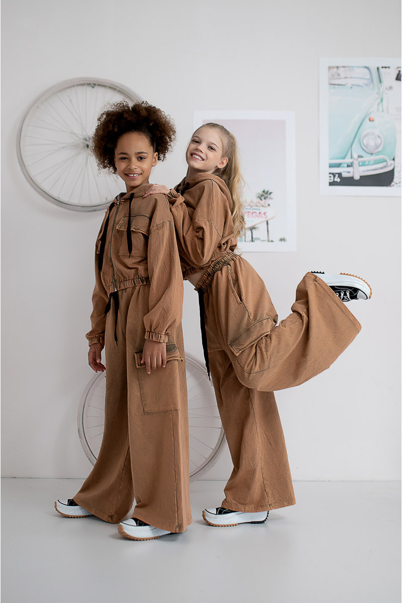 Komplet dla dziewczynki Melisa brąz