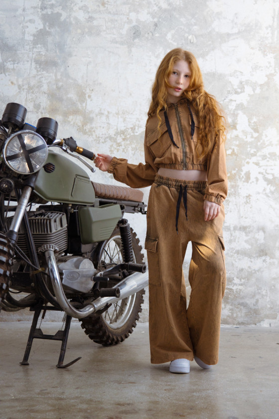 Komplet dla dziewczynki Melisa brąz