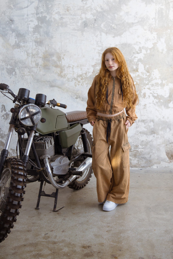 Komplet dla dziewczynki Melisa brąz