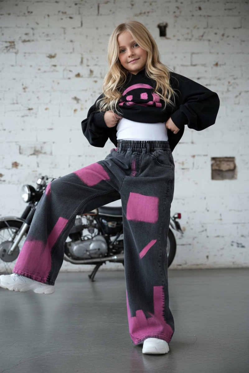 Spodnie jeansowe Hand Paint Pink