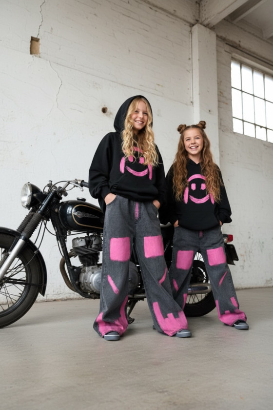 Spodnie jeansowe Hand Paint Pink