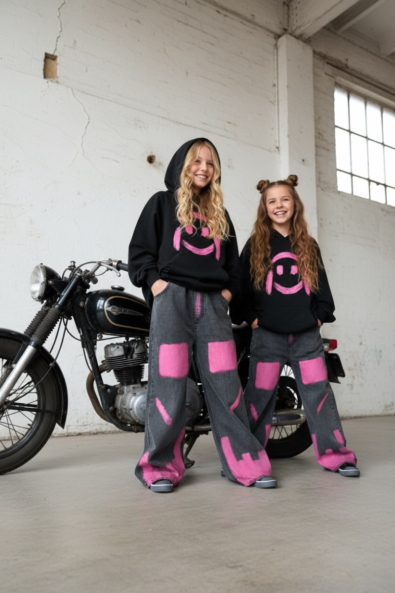 Spodnie jeansowe Hand Paint Pink