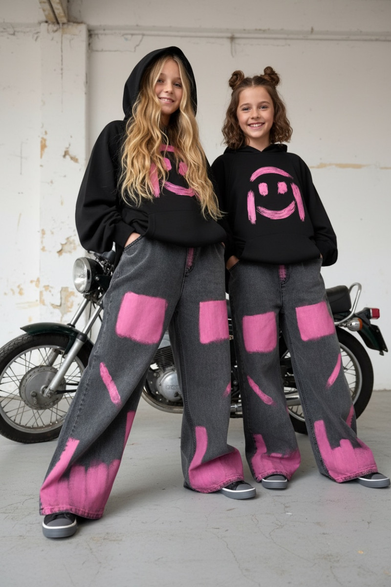 Spodnie jeansowe Hand Paint Pink