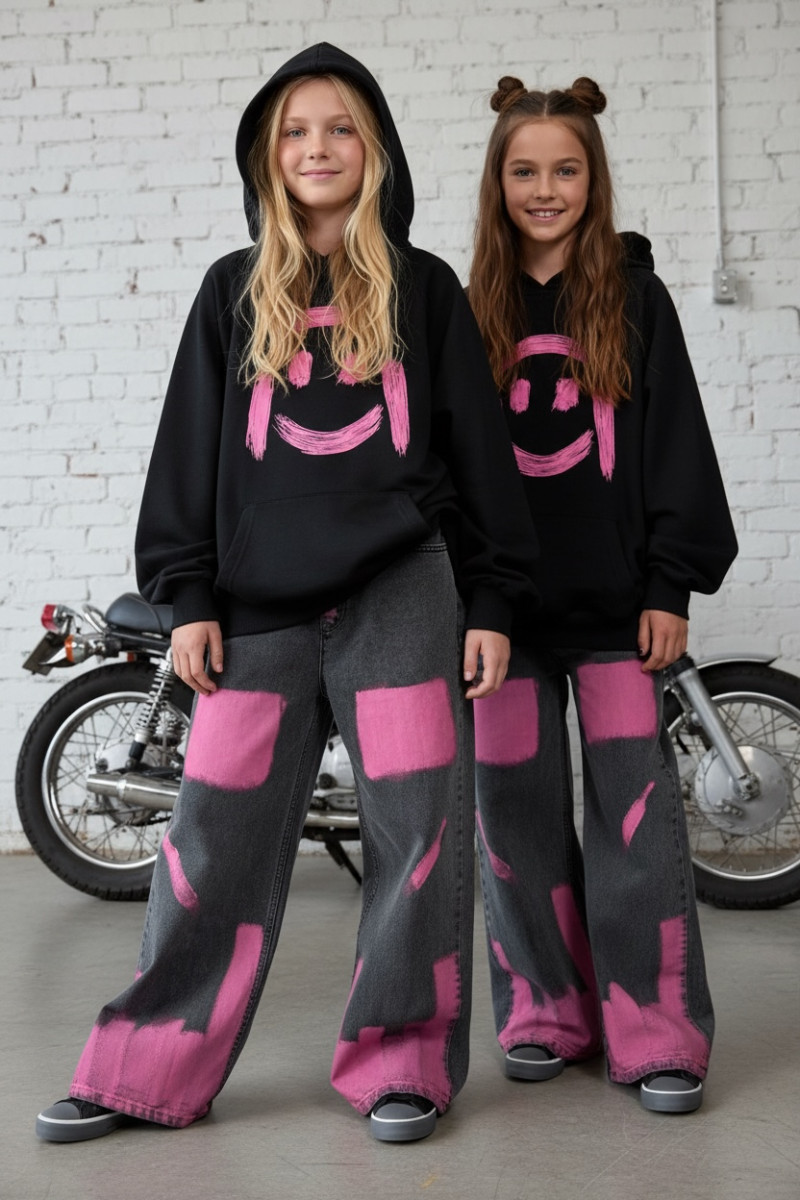 Spodnie jeansowe Hand Paint Pink