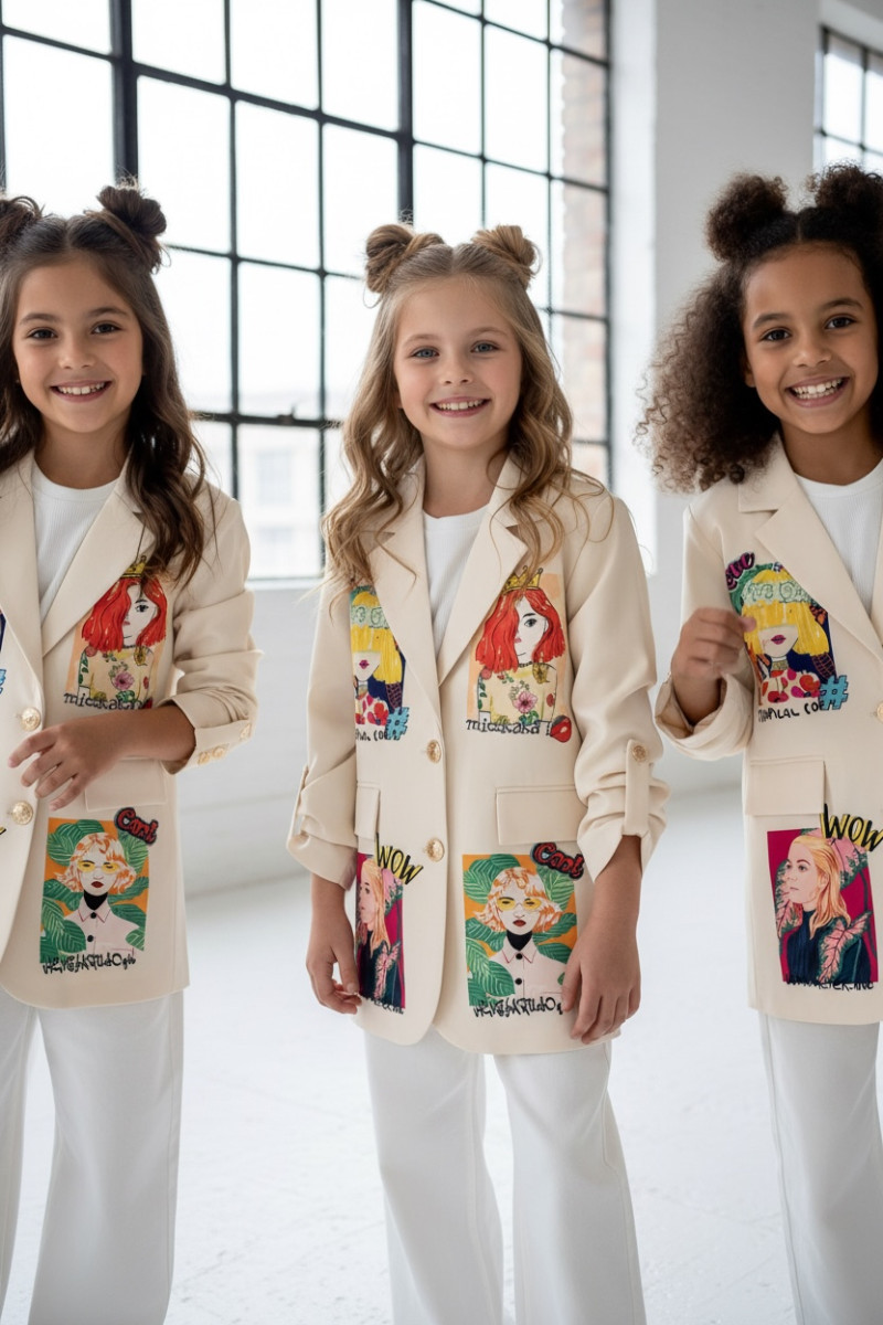 Marynarka dla dziewczynki Wow ecru