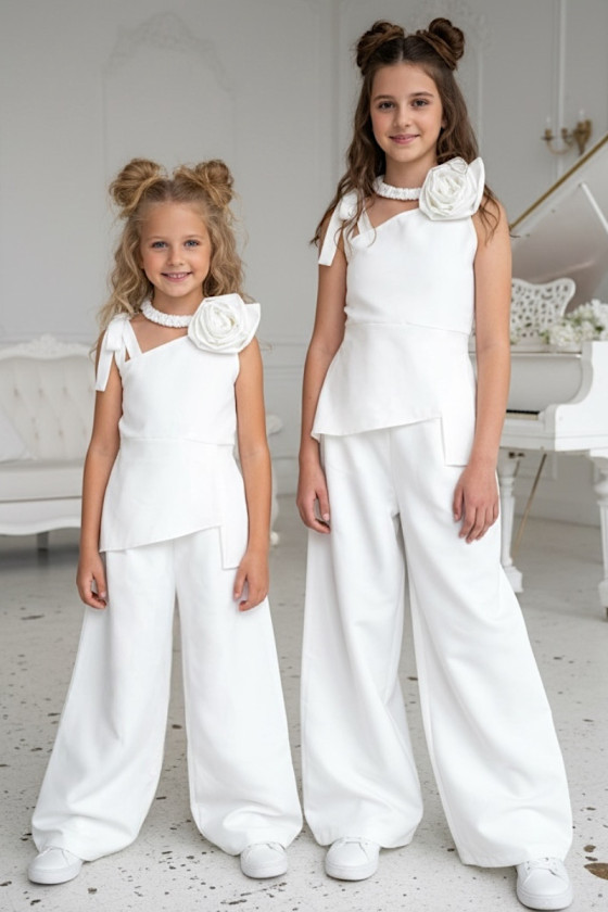 Komplet bluzka i spodnie + gratis kwiat na elastycznej gumce Emanuela