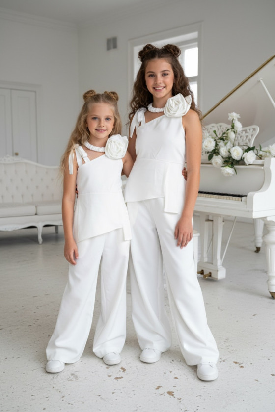 Komplet bluzka i spodnie + gratis kwiat na elastycznej gumce Emanuela