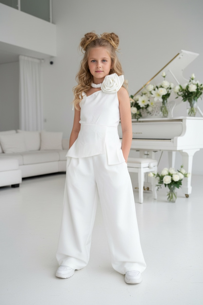 Komplet bluzka i spodnie + gratis kwiat na elastycznej gumce Emanuela