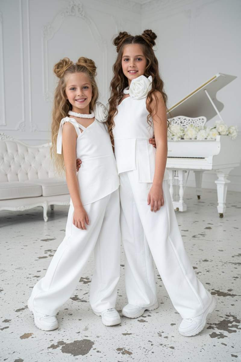 Komplet bluzka i spodnie + gratis kwiat na elastycznej gumce Emanuela